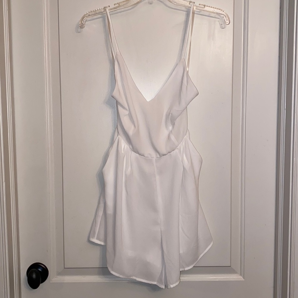 White shorts romper